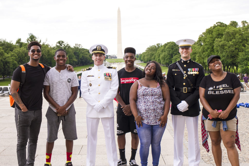 ReWritten Students in Front of Washington Monument