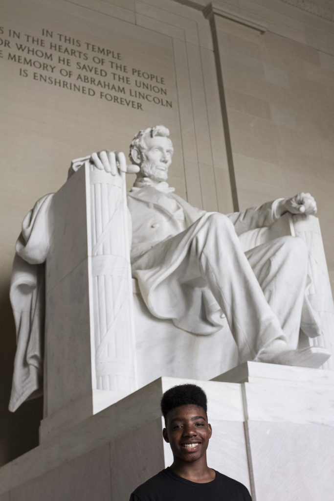 At the Lincoln Memorial