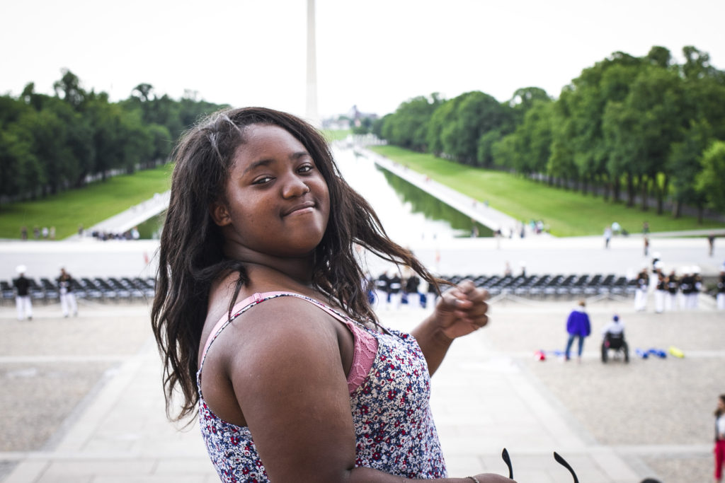 ReWritten Student by the Reflecting Pool