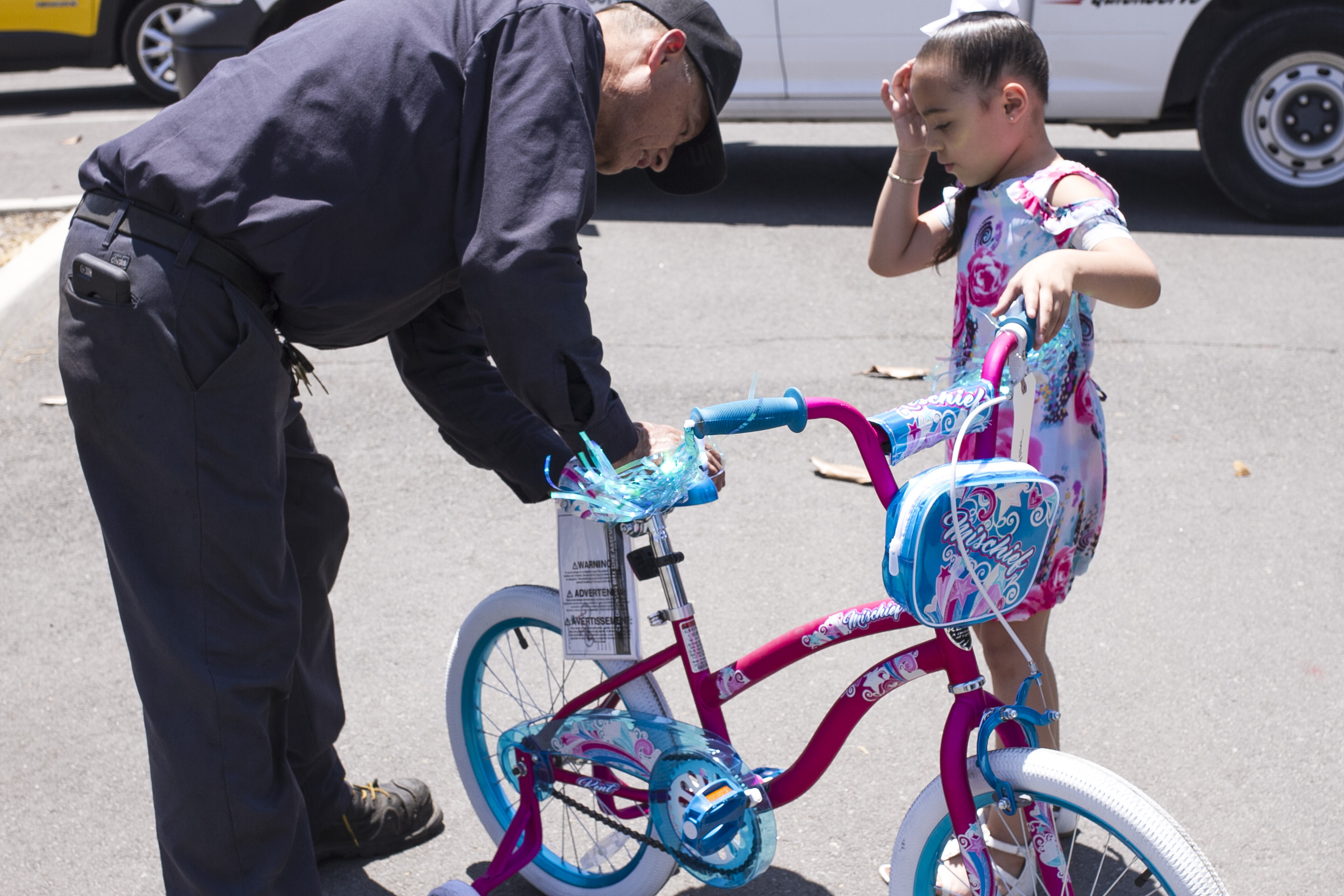 Little Girl Getting a Bike